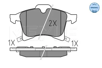 MEYLE 025 283 3219/W Fren Balatası Opel Astra H/Combo C/Zafıra B  Ön 101720229, 1205697, 1207518, 1223635, 1223682, 12765397, 12800120, 12802167, 12803551, 1321517
