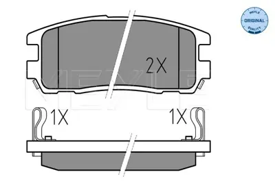 MEYLE 025 218 7514/W Fren Balatası Opel Frontera A / B  Arka GM 1605851, GM 97039269