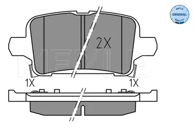 MEYLE 025 221 2917 Fren Balatası Opel Insıgnıa B   16 Jant  Arka GM 95526568