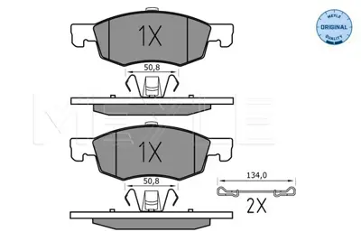 MEYLE 025 221 4317 Fren Balatası Opel Corsa E  (14 Jant)  Ön GM 1605280, GM 95524972