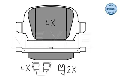 MEYLE 025 232 8414 Fren Balatası Opel Corsa C/Tıgra B (Disk Tipi)arka GM 1605994, GM 77364961, GM 93190218, GM 9949335