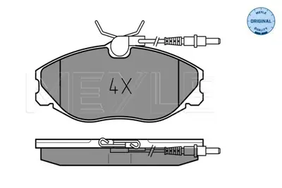 MEYLE 025 216 7419/W Fren Balatası Peugeot 306/406/607 96>  Fişli   Ön GM 425132