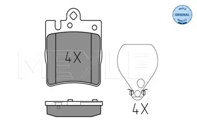 MEYLE 025 218 9915 Fren Balatası 210 Arka Tek Pim 203/209/171 Sport GM A0024205220