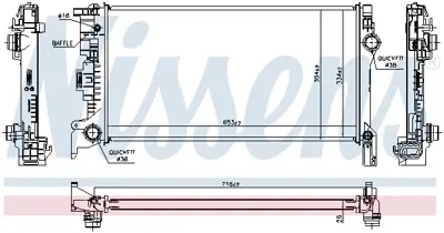 NISSENS 606564 Su Radyatörü Volvo S90/V60/V90/Xc60 16>21  2.0d GM 32224830