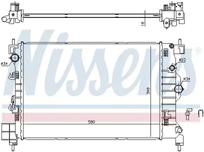 NISSENS 61697 Radyatör Opel Mokka/Chev.Trax 13>  1.6 Xer Manuel GM 95460095