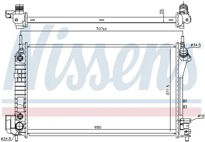 NISSENS 630703 Radyatör Opel Vectra C    Z28net/Z28nel Otomatik GM 1300277