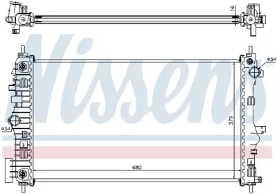 NISSENS 630713 Radyatör Opel Insıgnıa A  A20nht  Otomatik GM 13241729