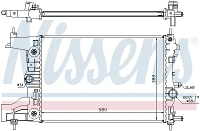 NISSENS 630728 Radyatör Opel Astra J/Cruze   A16xer Otomatik GM 13267657