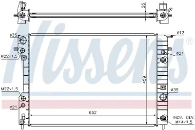 NISSENS 63073A Radyatör Opel Omega B  X25xe-X30xe V6 Otomatik     GM 6302006