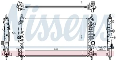 NISSENS 630762 Radyatör Opel Astra J Insıgnıa  A16xht/B16shl GM 39074654