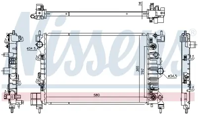 NISSENS 630778 Radyatör Opel Mokka/Chev.Trax 13> 1.6 Xer Otomatik GM 95298558