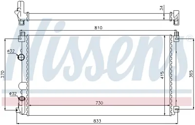 NISSENS 63819 Radyatör Opel Movano A/Master Iı 2.5 Dtı GM 93179741