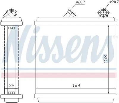 NISSENS 72635 Kalorifer Radyatörü Astra F Vectra A  Klimalı GM 52463008