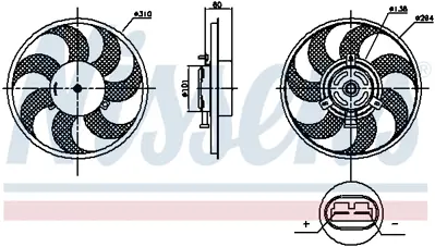 NISSENS 85879 Fan Motoru 639 GM 6395000593, GM 6395051555, GM A6395000593, GM A6395051555