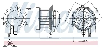 NISSENS 87346 Kalorifer Motoru Opel Merıva B 1845154