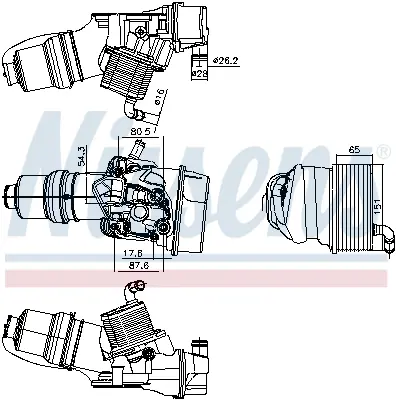 NISSENS 91309 Yağ Filitre Kütüğü Vw Golfv Pass A4  2.0 Fsi Tfsi GM 06D115397J