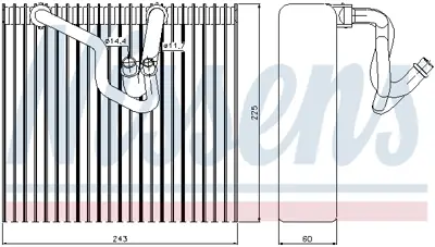 NISSENS 92187 Evaporatör Opel Corsa C/Combo C GM 90535096