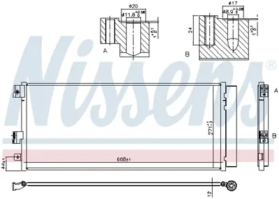 NISSENS 940791 Klima Radyatörü Opel Corsa E  B14xel-B13dtn GM 13486480, GM 1850742, GM 8E7978000, GM RA7201240