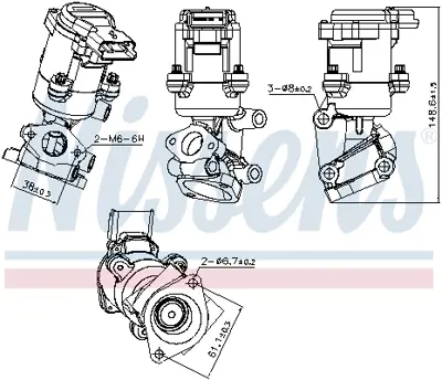 NISSENS 98237 Egr Valfi R.Rover Sport 2.7 / Disc.3 Sol Euro 2 GM LR 018465