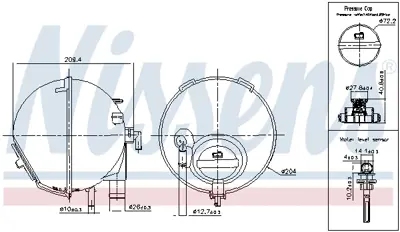 NISSENS 996186 Radyatör Su Deposu 639 Vıano GM A6395010503