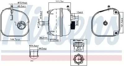 NISSENS 996196 Rad. Su Deposu Mını R-52/53  W-11 GM 17137529273