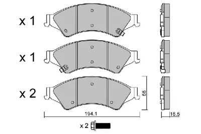 AISIN BPFO-1017 Fren Balata Ford Ranger 2.2 Tdcı 11>ön GM AB312L361AB