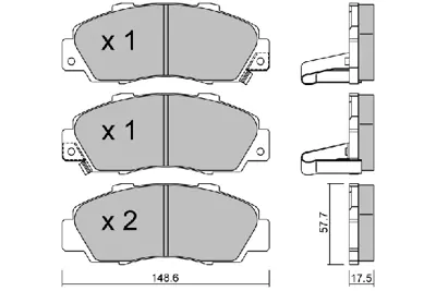 AISIN BPHO-1905 Fren Balatası Accord Crv 92>95> Ön GM 45022SL0E61