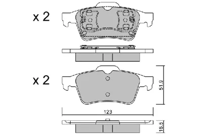 AISIN BPRE-2003 Fren Balatası Mazda 3 Prımera 1.6 1.9 02> Arka GM 44060AV625