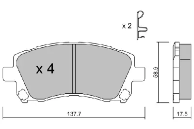 AISIN BPSB-1902 Fren Balatası Forester Legacy 97-03 Ön GM 26296AC040