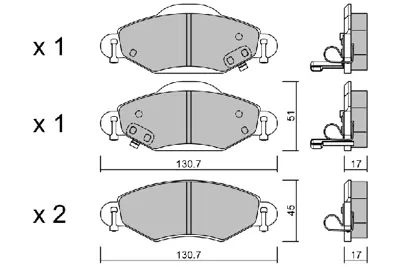 AISIN BPTO-1003 Fren Balatası Yarıs 99-05 Ön GM 044650D010