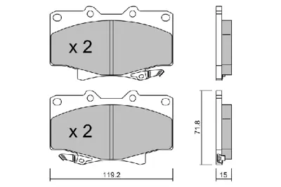 AISIN BPTO-1918 Fren Balatası Land Cruıser 90-07 Ön GM 0446560151