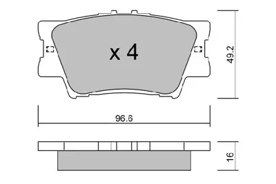 AISIN BPTO-2007 Fren Balatası Rav-4 06>12> Arka GM 0446642060