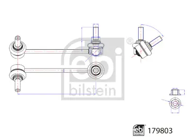 FEBI BILSTEIN 179803 Viraj Askı Rotu Volvo S90/V90/Xc60/Xc90 16> Ön Sağ GM 31406874