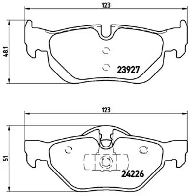 BREMBO P06038 Fren Balatası E-87/90  Arka Kulaklı GM 101110599, GM 1288893, GM 1288894, GM 2288891, GM 2288892, GM 23927, GM 2392701, GM 2409257, GM 2409259, GM 24226