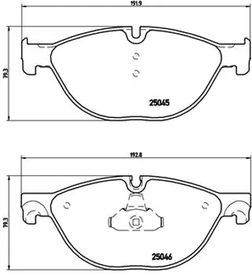 BREMBO P06076 Fren Balatası F-01/02/10 Ön GM 101110889, GM 2449268, GM 25045, GM 2504501, GM 25046, GM 34112449268, GM 34116775318, GM 34116775322, GM 34116793021, GM 34116798190