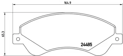 BREMBO P24065 Fren Balatası Transit 06> Ön GM 101591499, GM 11721433958, GM 1356392, GM 1371394, GM 1371402, GM 1371403, GM 1371454, GM 1379971, GM 1426143, GM 1426144