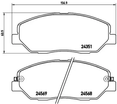 BREMBO P30036 Fren Balatası Santa Fe/Sorento/Korando/Rexton/Musso 06> Ön GM 101850459, GM 1039001, GM 2435101, GM 245971751, GM 2BA1058101, GM 43022T1GG00, GM 48130341A0, GM 48130341A0S, GM 48130360B0, GM 4813036B00