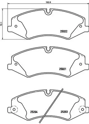 BREMBO P 44 022 Fren Balatası Disco.4 /R.Sport 3.0/3.6 Ön 2010 GM LR047859