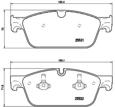 BREMBO P50102 Fren Balatası 166 Ön GM 2553101, GM 4200405, GM 64203620, GM 64203720, GM 74200920, GM 74207920, GM 84200020, GM A0004200405, GM A0004201205, GM A0064203620