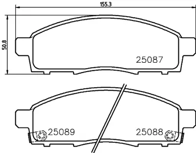 BREMBO P 54 055 Fren Balatası L200 2.5 Pajero 3.2 07> Ön GM 4605A198