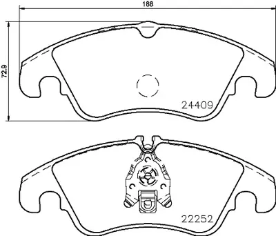 BREMBO P 85 145 Fren Balatası Vw A4,A5,A6 2008> Ön  320x30  345x30 GM 8K0698151C/E