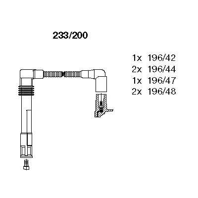 BREMI 233/200 Buji Kablo Takımı Vw 2.8 A4 A6 Passat  1998-2005 GM 078905113