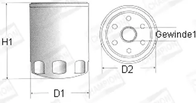 CHAMPION L133/606 Yakit Filitresi GM 5014353, GM 929501, GM 9975337