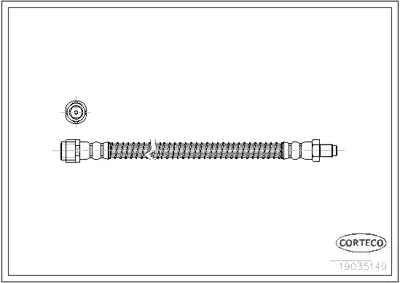 CORTECO 19035149 Fren Hortumu Arka 204 GM 2044200048, GM 204420004864, GM 2044200348, GM 2044200848, GM 2044201048, GM 2304200148, GM 34341163565, GM 4280673, GM 4814Z9, GM 4D0611715B