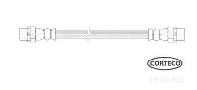CORTECO 19036202 Fren Hortumu Arka E-81/84/87/88/90/91/92/93 GM 34306762838, GM 34306789433, GM 34306798523, GM 34341163565, GM 4280673, GM 4814Z9, GM 4D0611715B, GM 543140004R, GM 6762838, GM 6789433