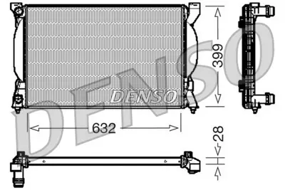 DENSO DRM02033 Radyatör Vw A4  02> 1.6-1.8-1.9-2.0 Dizel Benzin GM 8E0121251A