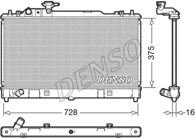 DENSO DRM44033 Su Radyatörü GM LF4K15200B, GM LF5V15200B, GM LFH115200A, GM LFH115200B, GM LFH115200C