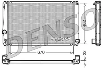 DENSO DRM50053 Su Radyatörü GM 1153165, GM 1640028560, GM 164002856087, GM 1640028570, GM 1640031420, GM 1640031430, GM DRM50053, GM G90100R020