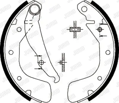 JURID 362218J Fren Balatası Kampana Opel Astra F/Vectra A/Corsa C (200x46) Kalın GM ND1464, GM NP1464, GM S4520003, GM SF327