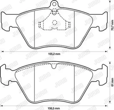 JURID 571530J Fren Balatası Opel Omega B   2.0  Ön GM 4648457, GM 90443873